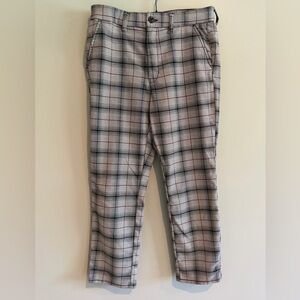 American Eagle Outfitters Plaid Ankle Pants - Gray, Black & Cream